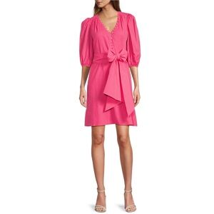 NWT Trina Turk Malina Belted Cotton Voile Minidress Size M